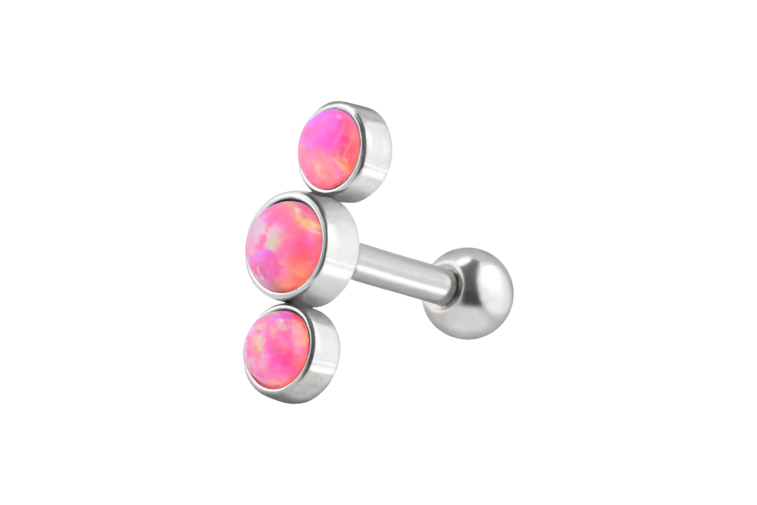 Chirurgenstahl Ohrpiercing 3 SYNTHETISCHE OPALE ++SALE++